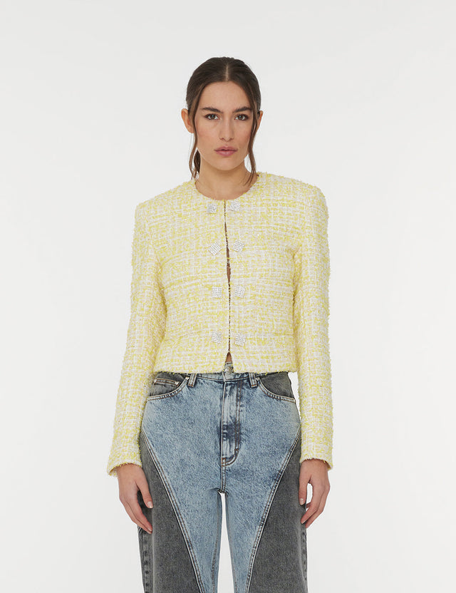 ROTATE Birger Christensen - Boucle Cropped Jacket