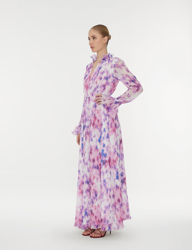 ROTATE - Chiffon Maxi Flowy Dress