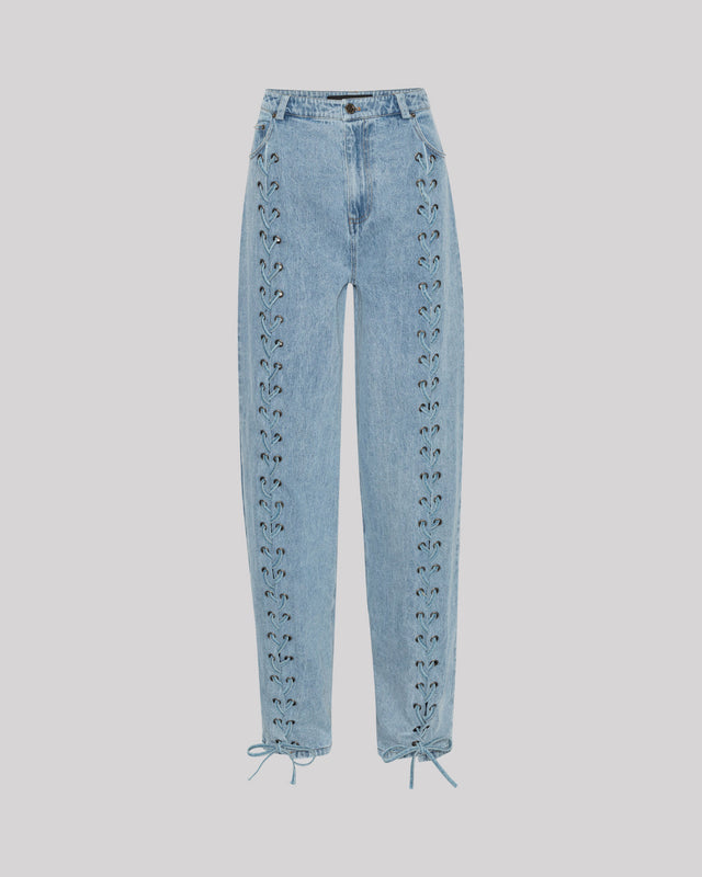 ROTATE - Denim Laced Leg Pants