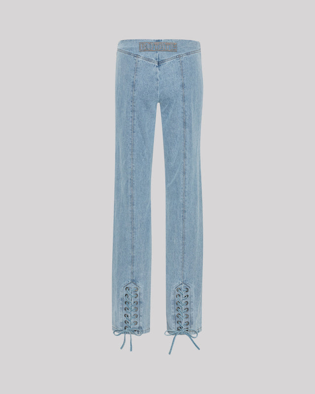 ROTATE - Denim Laced Waist Pants